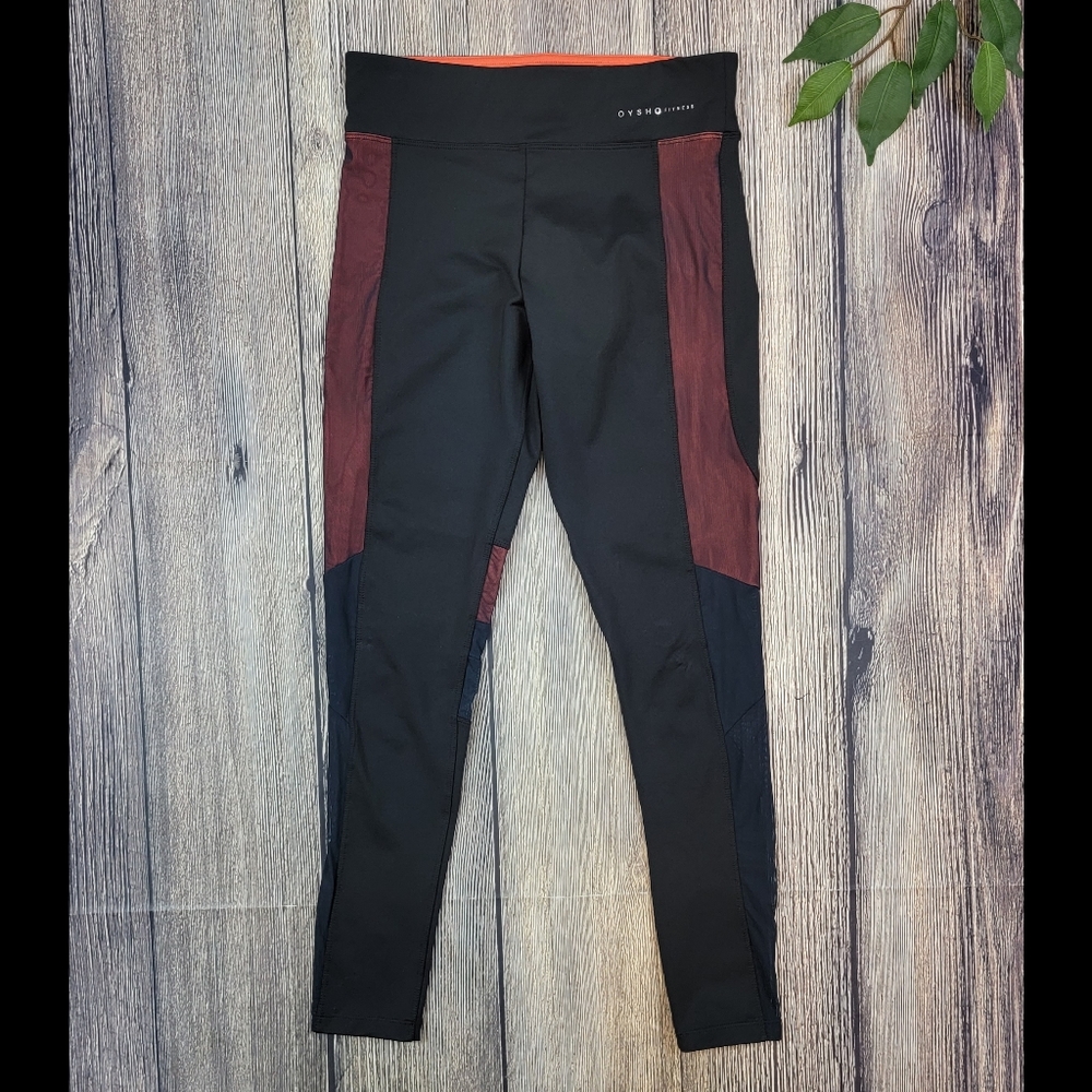 Oysho Fitness Athletic Mesh Leggings